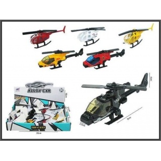 HELIKOPTER 9CM METAL 1688-7E, Pojazdy, Zabawki
