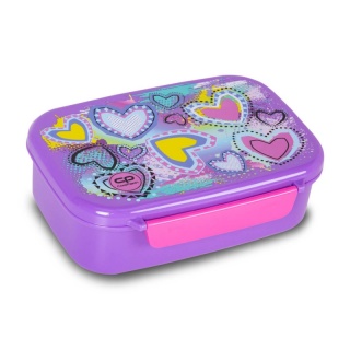 CP ŚNIADANIÓWKA Z PRZEGRÓDKĄ FOODYX PASTEL HEART, Śniadaniówki, Bidony i śniadaniówki