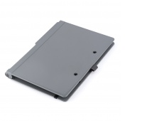 Foldable clipboard SAX, PP, A5/A4, with met. clip, with a rubber band and pen holder, gray