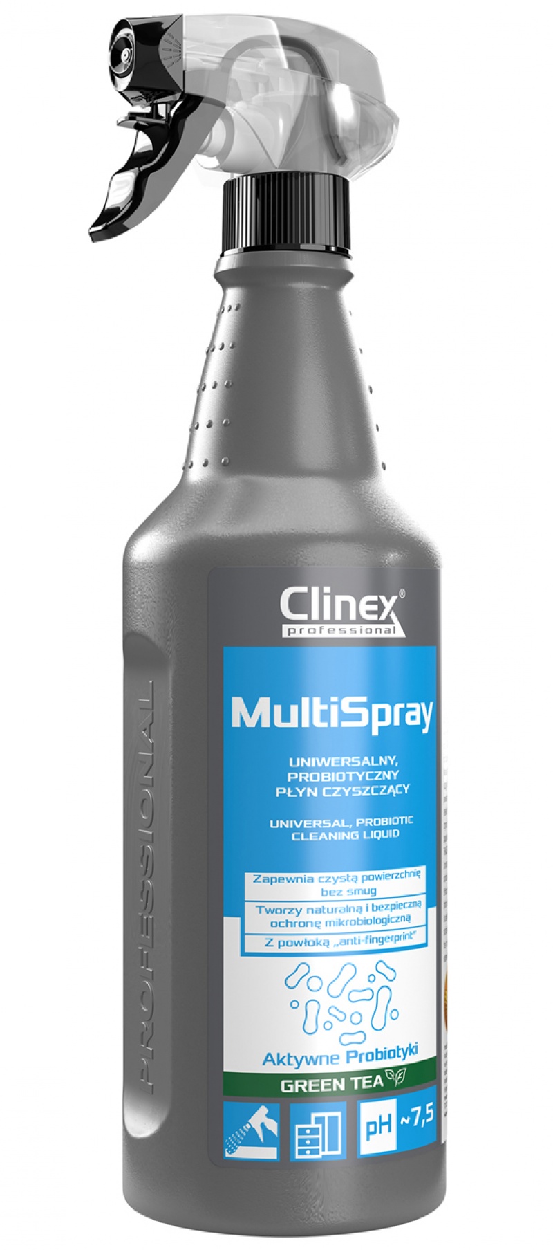 Uniwersalny spray CLINEX Multi Spray, myjący, Green Tea, 1l, Środki czyszczące, Artykuły higieniczne i dozowniki