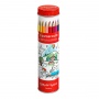 Crayons CARAN D'ACHE Swisscolor, in a metal tube, with a coloring book, 18 pcs, mix colors