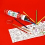 Kredki CARAN D'ACHE Swisscolor, w metalowej tubie, z kolorowanką, 18 szt., mix kolorów, Plastyka, Artykuły szkolne