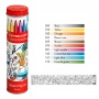 Flamastry akwarelowe CARAN D'ACHE Swisscolor, w metalowej tubie, z kolorowanką, 10 szt., mix kolorów, Plastyka, Artykuły szkolne