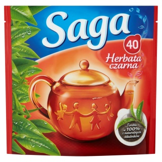Herbata SAGA, ekspresowa, 40 torebek, Herbaty, Artykuły spożywcze