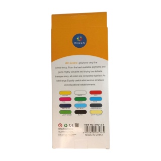 FARBY OLEJNE 12 KOLORÓW 12ml, Farby, Plastyka