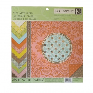 PAPIER 30,5x30,5cm 28kartek, Scrapbooking, Art. kreatywne