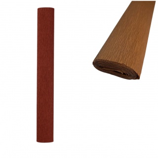 KREPINA 50x250cm brązowa, Bibuła, krepina, Plastyka