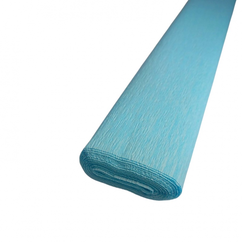 KREPINA 50x250cm jasno niebieska, Bibuła, krepina, Plastyka