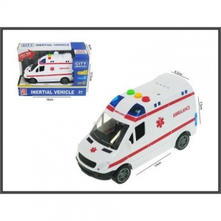 AUTO KARETKA 14CM ŚWIATŁO DŹWIĘK RJ6689 5789, Pojazdy, Zabawki