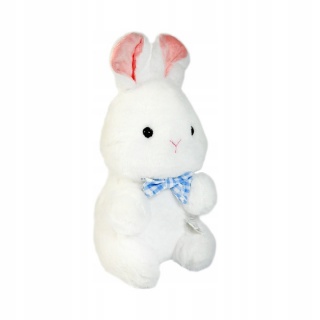 PLUSZ KRÓLIK BIAŁY Z MUCHĄ 23 CM, Maskotki, Zabawki