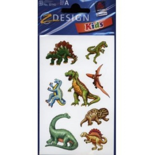 NAKLEJKI KIDS DINOZAURY 53145, Naklejki, Art. kreatywne
