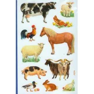 NAKLEJKI KIDS FARMA 53720, Naklejki, Art. kreatywne