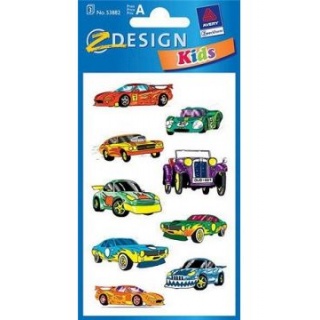 NAKLEJKI KIDS AUTA 53882, Naklejki, Art. kreatywne