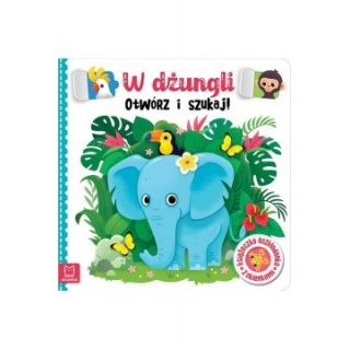 W dżungli. Otwórz i szukaj! Książeczka rozkładanka, Do czytania, Książeczki