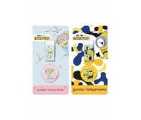 GUMKA+TEMPERÓWKA MINIONKI BLISTER, Gumki, Art. do pisania i korygowania