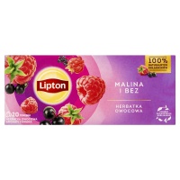 Herbata LIPTON owocowa, malina i bez, 20 torebek, Herbaty, Artykuły spożywcze