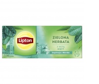 Herbata LIPTON zielona, z nutą mięty, 20 torebek, Herbaty, Artykuły spożywcze