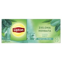 Herbata LIPTON zielona, z nutą mięty, 20 torebek, Herbaty, Artykuły spożywcze