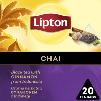 Herbata LIPTON, piramidki, czarna, chai, 20 torebek