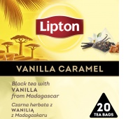 Tea LIPTON, pyramids, black, vanilla, 20 bags