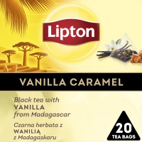 Tea LIPTON, pyramids, black, vanilla, 20 bags