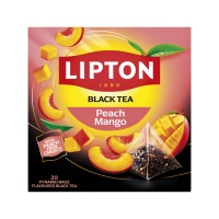 Herbata LIPTON Discovery Collection, czarna, brzoskwinia i mango, 20 piramidek