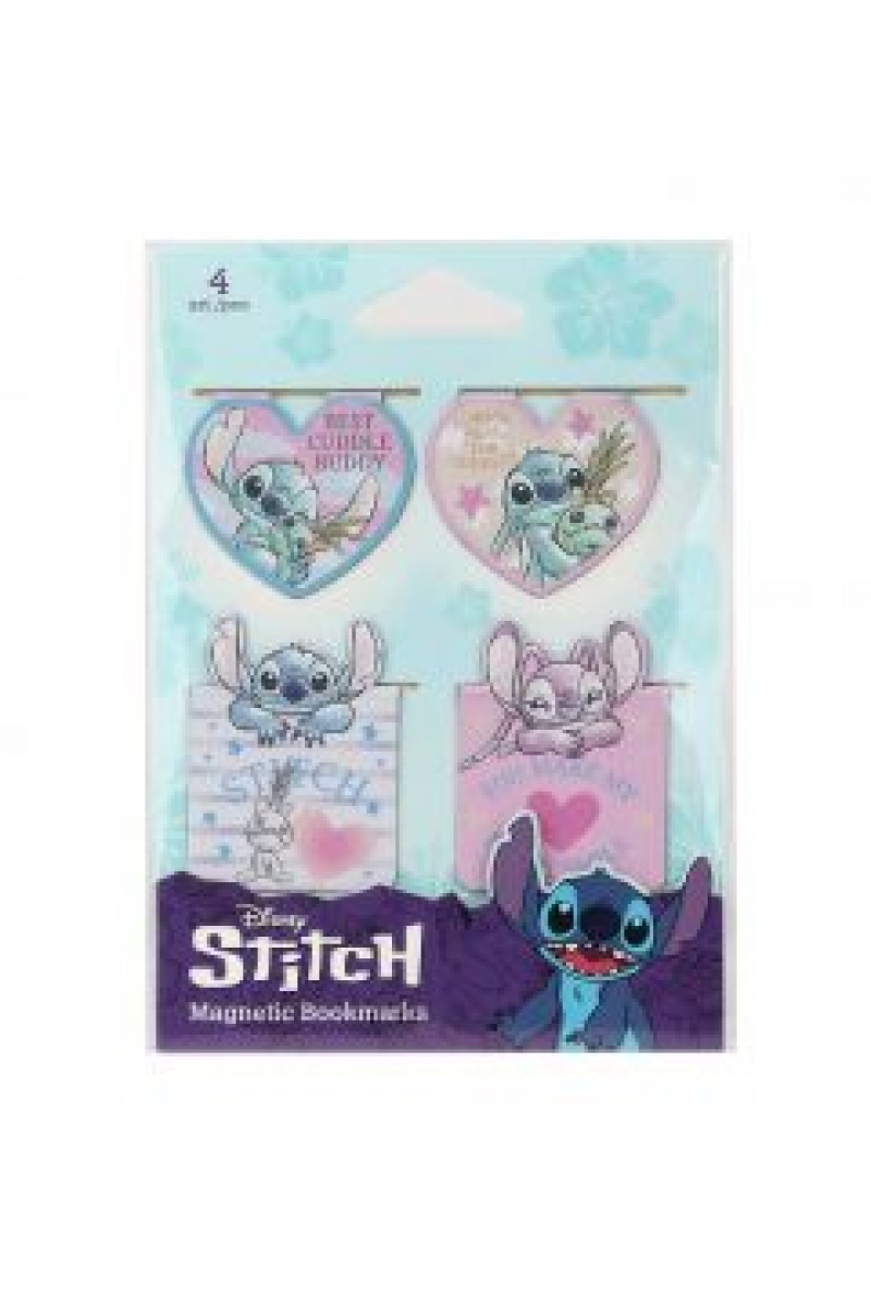 ZAKŁADKI MAGNETYCZNE 4szt.MIX WZÓR 1 STITCH DISN., Okładki i dodatki, Zeszyty i bloki