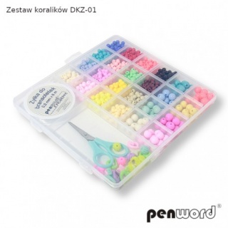 ZESTAW KORALIKÓW DKZ-01, Koraliki, Art. kreatywne
