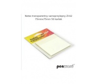 NOTES TRANSP.SAMOPRZ.ZI-62 75x75mm.50k., Karteczki samoprzylepne, Galanteria papiernicza