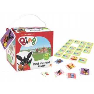 JM GRA MEMORY + KOLOROWANKA BING 64 KARTY, Domino i memos, Gry