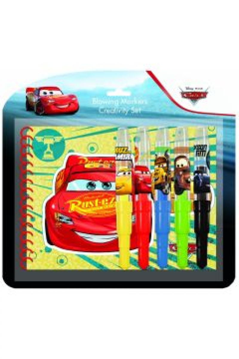 JM DMUCHANE MARKERY CARS ZESTAW 5 SZT + NOTES, Kreatywne, Zabawki