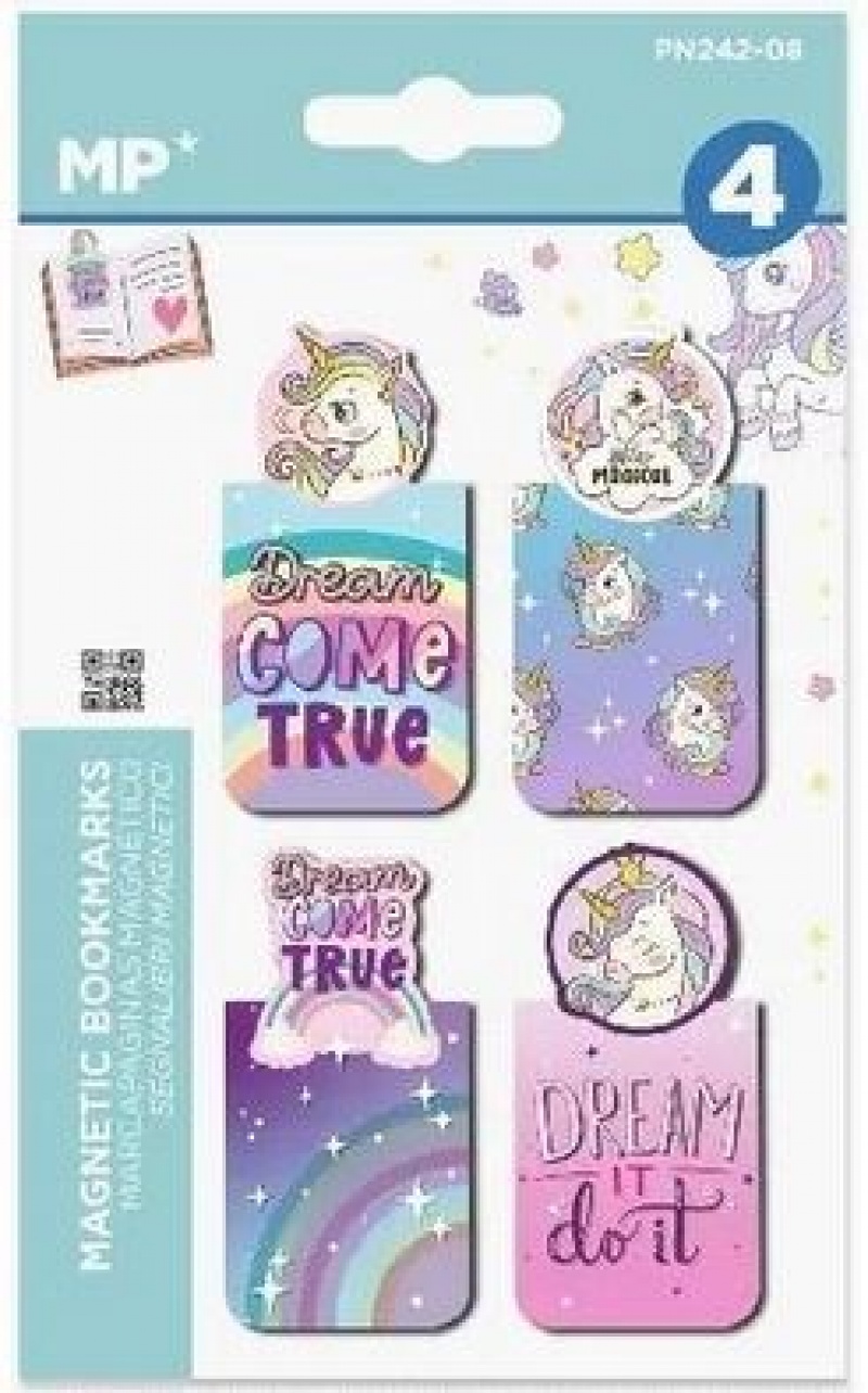 ZAKŁADKI INDEKSUJĄCE MAGNETYCZNE JEDNOROŻCE /4/, Zakładki indeksujące, Galanteria papiernicza