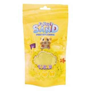 PIASEK FLUFFY Ż&Oacute;ŁTY 90G, Zabawa w piasku, Zabawki