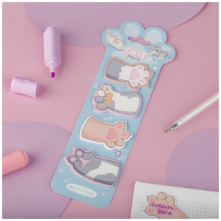 MESHU ZESTAW KART.SAMOPRZ.I ZAKŁADEK "CUTE PAWS", Karteczki samoprzylepne, Galanteria papiernicza