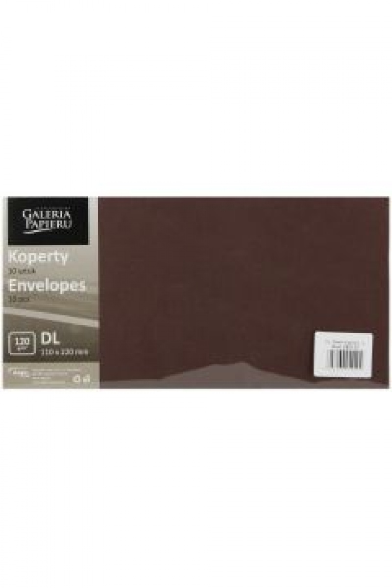 KOPERTA OZD. DL 120g GŁADKI BRĄZOWY K 10szt., Koperty kolorowe i ozdobne, Koperty i akcesoria do wysyłek