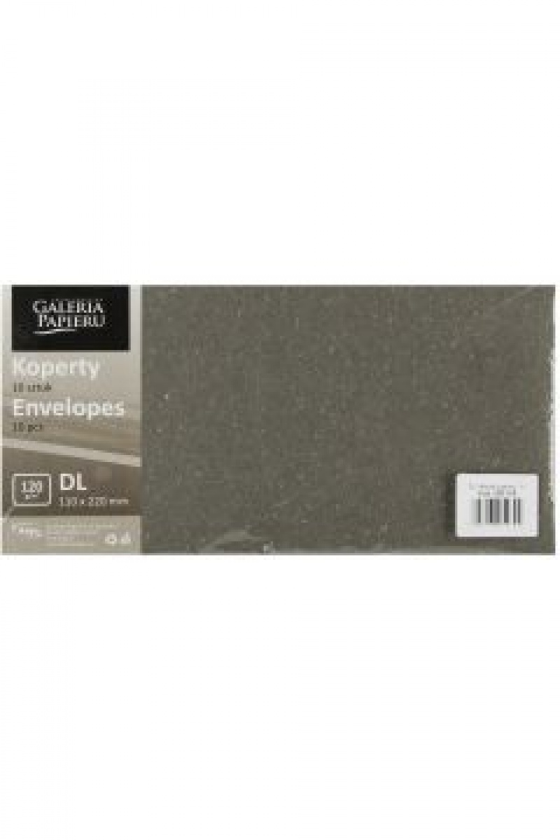 KOPERTA OZD. DL 120g WOOD CZARNY K 10szt., Koperty kolorowe i ozdobne, Koperty i akcesoria do wysyłek