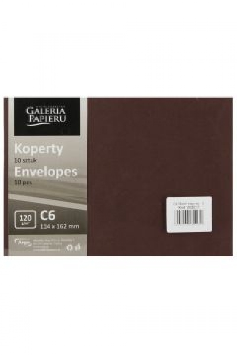 KOPERTA OZD. C6 120g GŁADKI BRĄZOWY K 10szt., Koperty kolorowe i ozdobne, Koperty i akcesoria do wysyłek