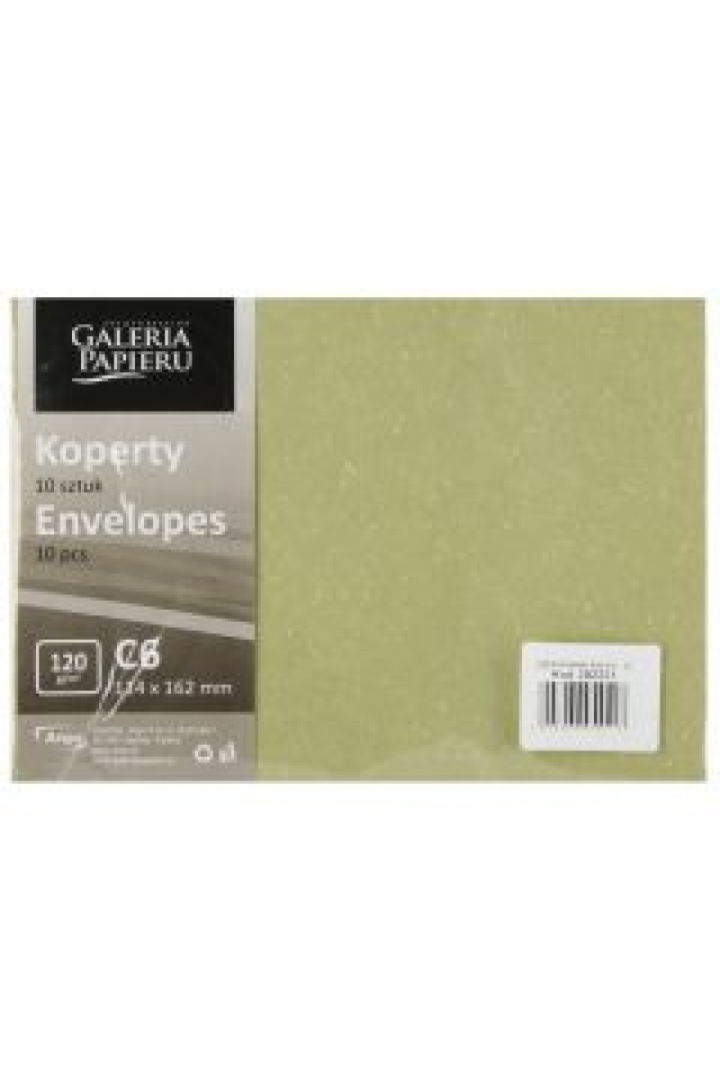KOPERTA OZD. C6 120g WOOD OLIWKOWY K 10szt., Koperty kolorowe i ozdobne, Koperty i akcesoria do wysyłek