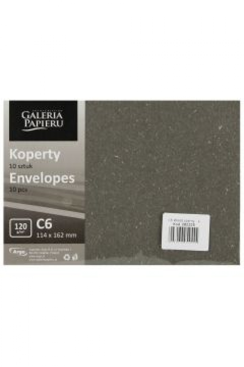 KOPERTA OZD. C6 120g WOOD CZARNY K 10szt., Koperty kolorowe i ozdobne, Koperty i akcesoria do wysyłek