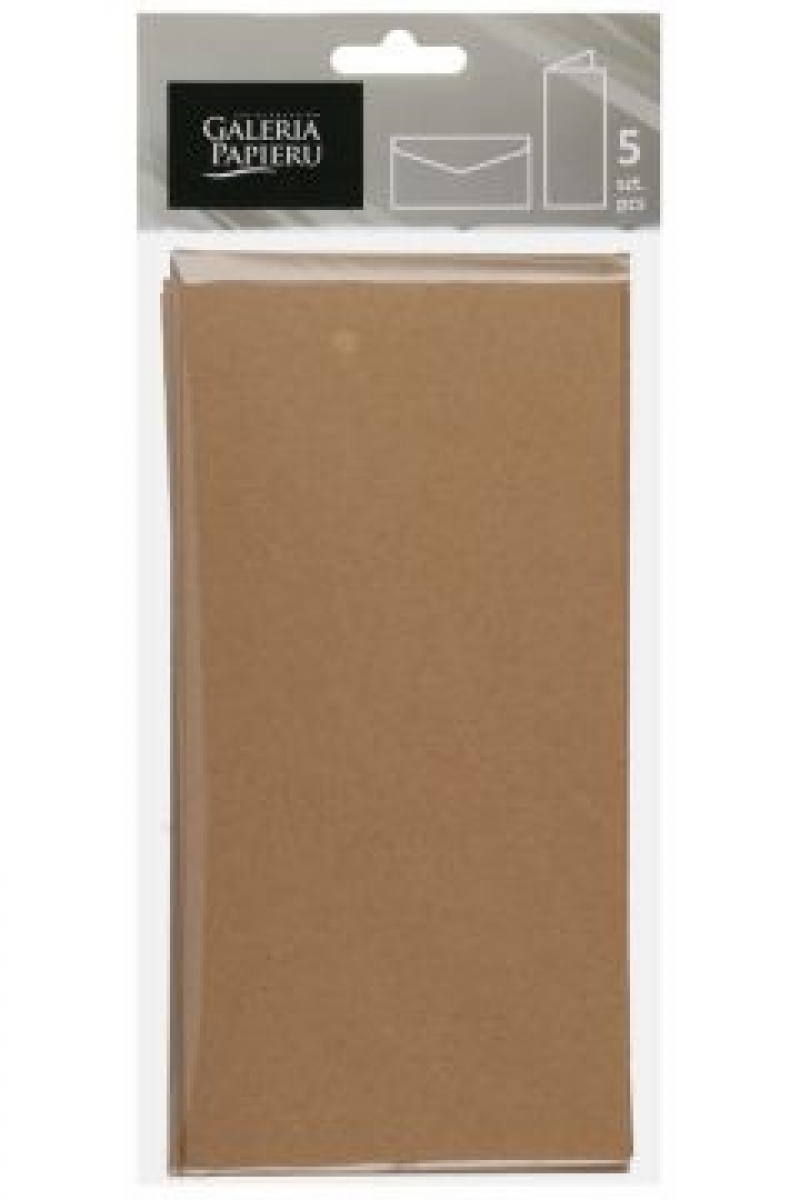 BAZA DO KARTEK,KARN.I KOPERTA DL KRAFT C.BEŻ 5szt., Papiery specjalne, Papier