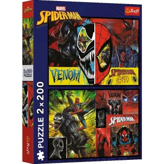 Puzzle 2x200 - Dzień i noc Spiderma !!, 2w1, Puzzle