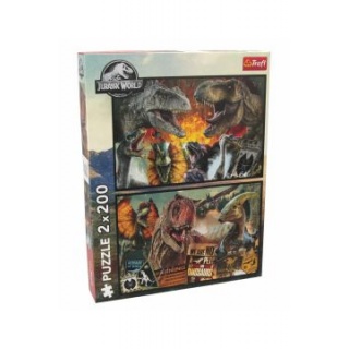 Puzzle 2x200 - Prehistoryczny świat !!, 2w1, Puzzle