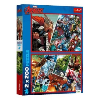 Puzzle 2x200 - Obrońcy świata !!, 2w1, Puzzle