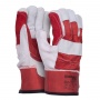 Work gloves DONAU SAFETY DS-DOKHARD, docker, split cowhide, size 10.5/XL, grey-red
