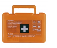 Apteczka samochodowa DONAU SAFETY, plastikowa, BD DIN, pomarańczowa