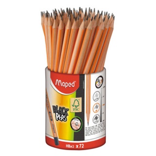 OŁÓWEK MAPED BLACK'PEPS HB /72/, Ołówki, Art. do pisania i korygowania