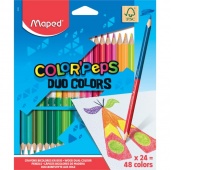KREDKI OŁÓWKOWE DWUSTRONNE 24=48 COLOR'PEPS