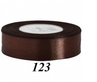 Wstążka satynowa 25mm/32mb czekoladowa, Wstążki, tasiemki, Art. kreatywne