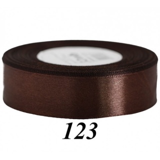 Wstążka satynowa 25mm/32mb czekoladowa, Wstążki, tasiemki, Art. kreatywne