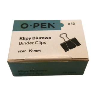 KLIP 19mm 12szt 10019, Klipy, Galanteria biurowa